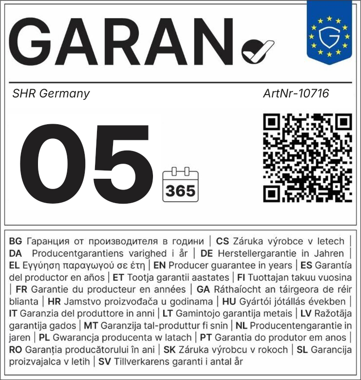Offizielles EU GARAN Garantielabel