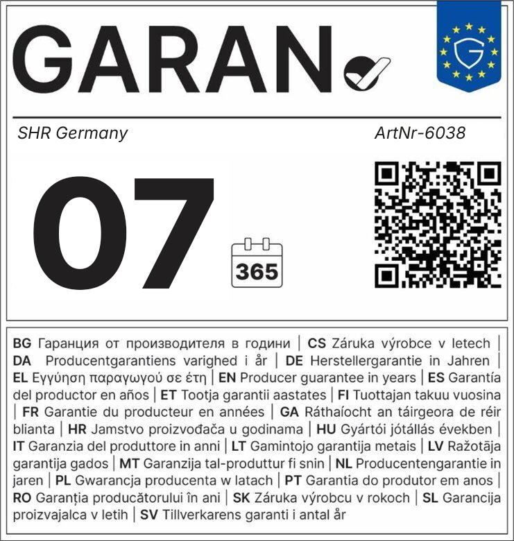 Offizielles EU GARAN Garantielabel